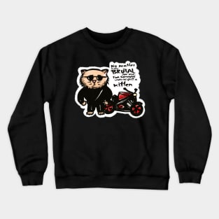 biker. cat. Crewneck Sweatshirt